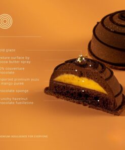 Alternative view of 3" Chocolate Yuzu Cake