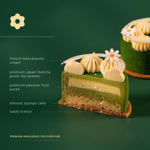 3" Matcha Passionfruit Cake - Image 2