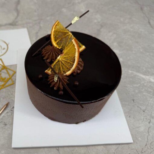 5" Dark Chocolate Mousse With Orange Cake