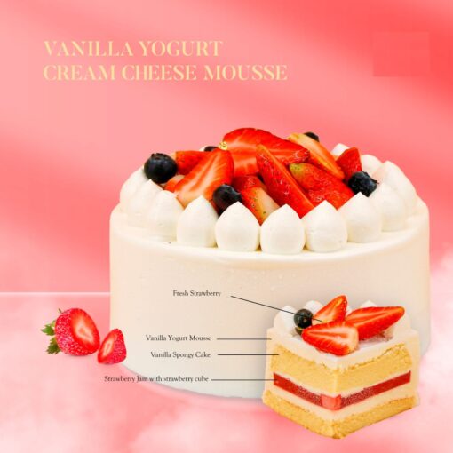 6" Strawberry Yogurt Cake - Image 2
