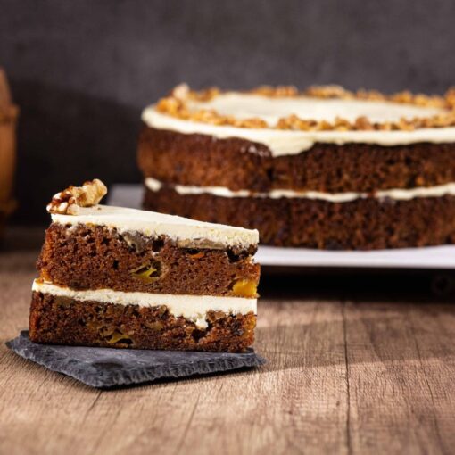 9" Carrot Walnut With Cream Cheese Frosting Cake - Image 3