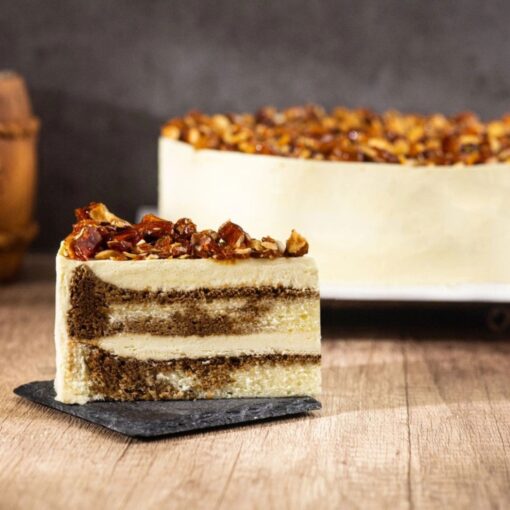 9" Tiramisu With Caramelized Almond Cake