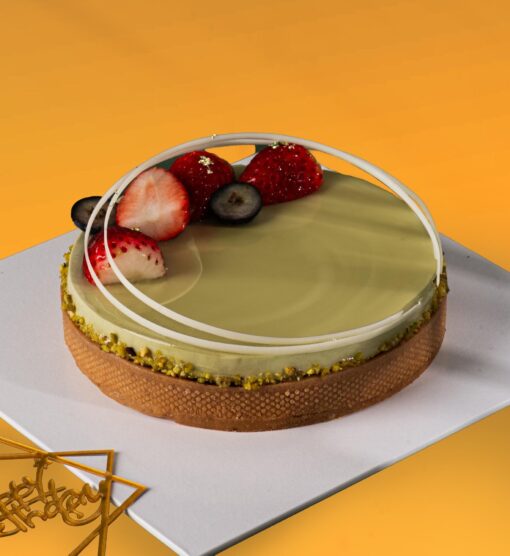 6" Pistachio Raspberry Tart